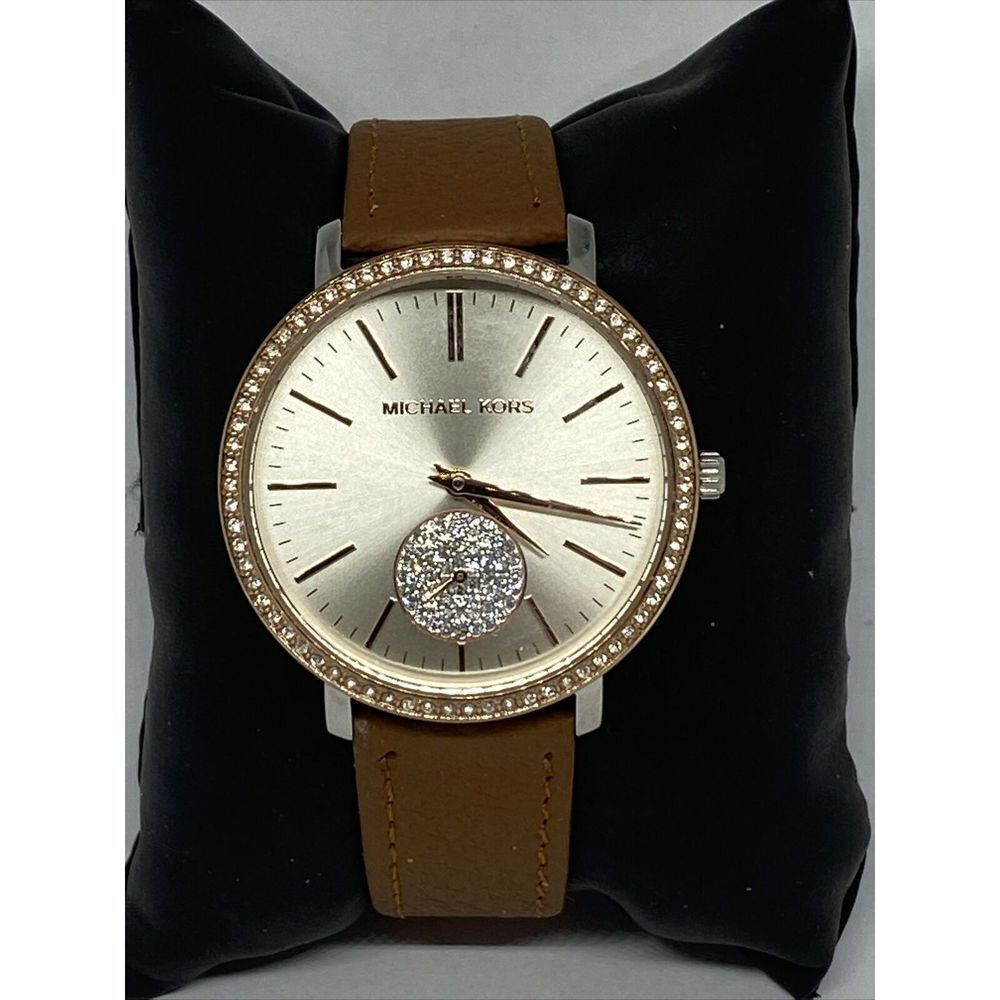 Michael Kors JARYN MK3660 Women's Brown Leather Analog Dial Quartz Watch OP714